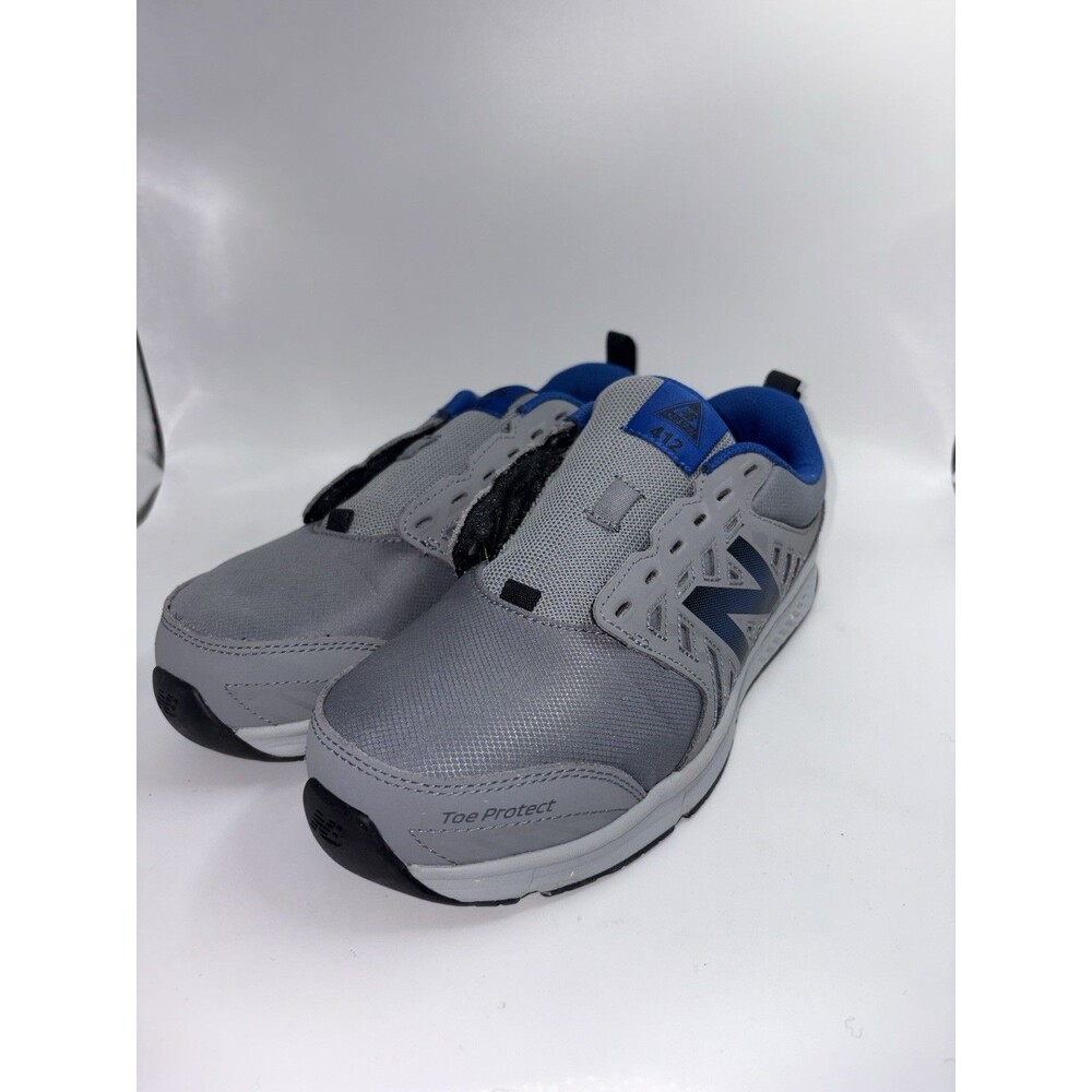 New Balance 412 Mens Size 8 Blue Gray Industrial Alloy Toe Safety Work Shoes